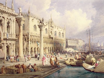 Le Molo et le Palais des Doges, Venise - Samuel Prout